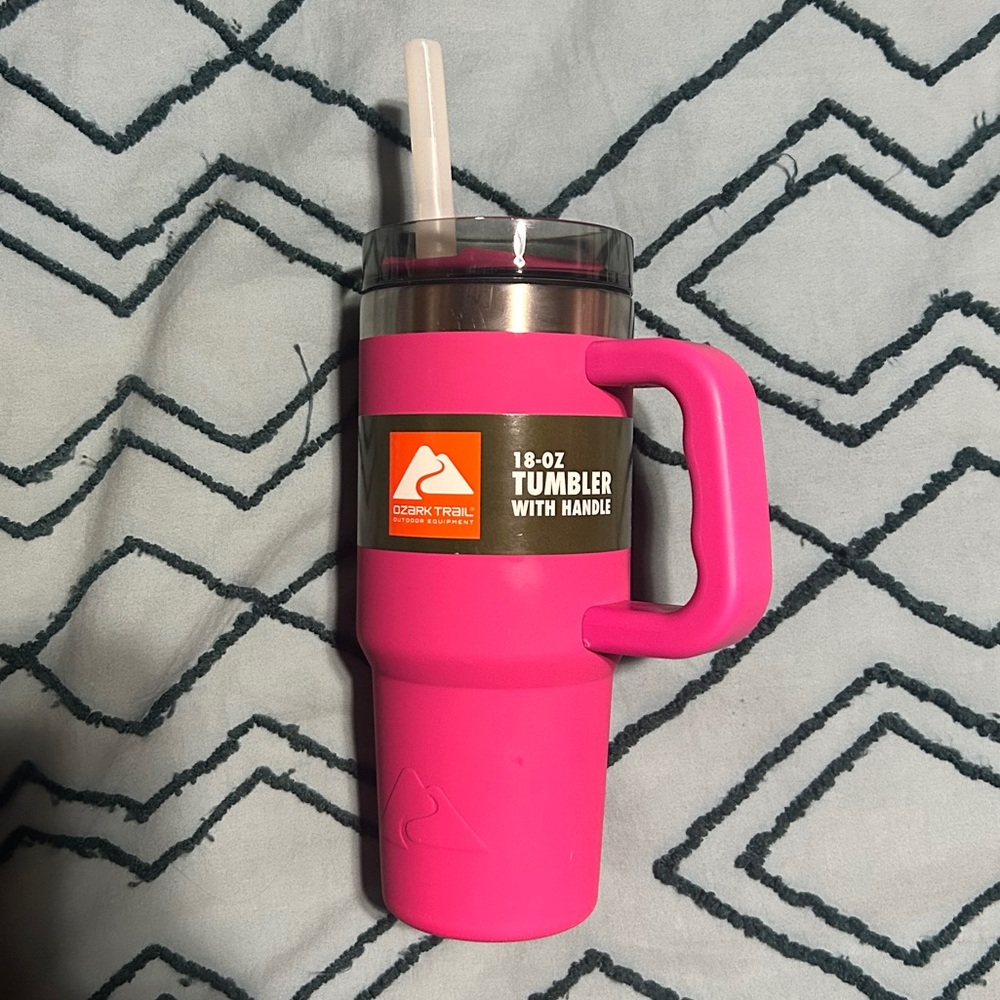 18oz Ozark Trail Pink Tumbler with Handle
